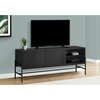 Monarch Specialties Tv Stand, 60 Inch, Console, Storage Cabinet, Living Room, Bedroom, Black Laminate I 2734